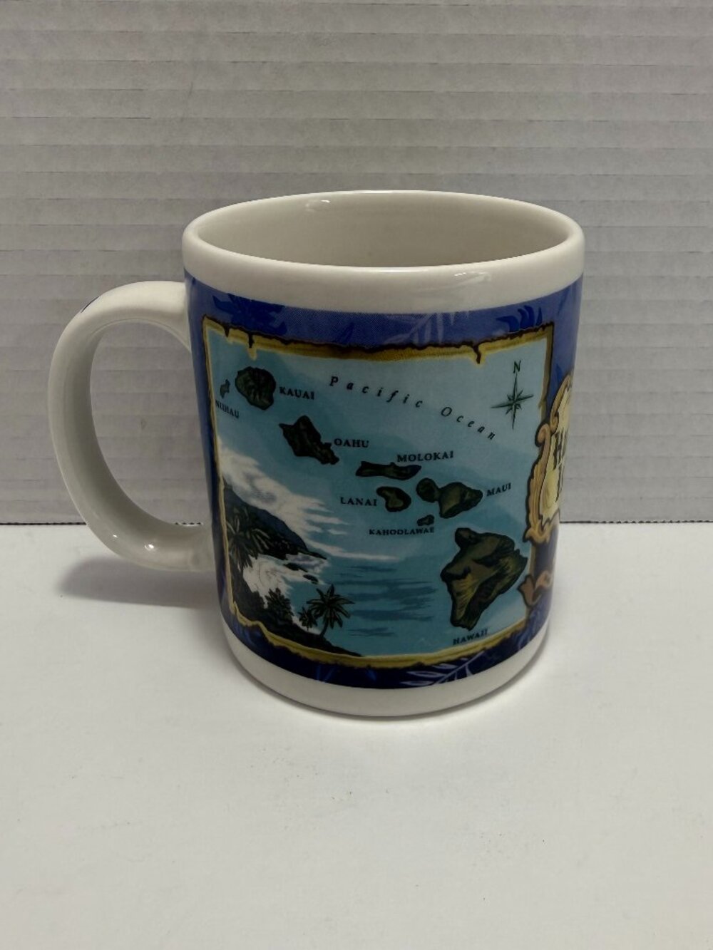 Hawaiian Island Chain Coffee Mug The Islander Group Blue Island Chain Souvenir - Picture 2 of 8